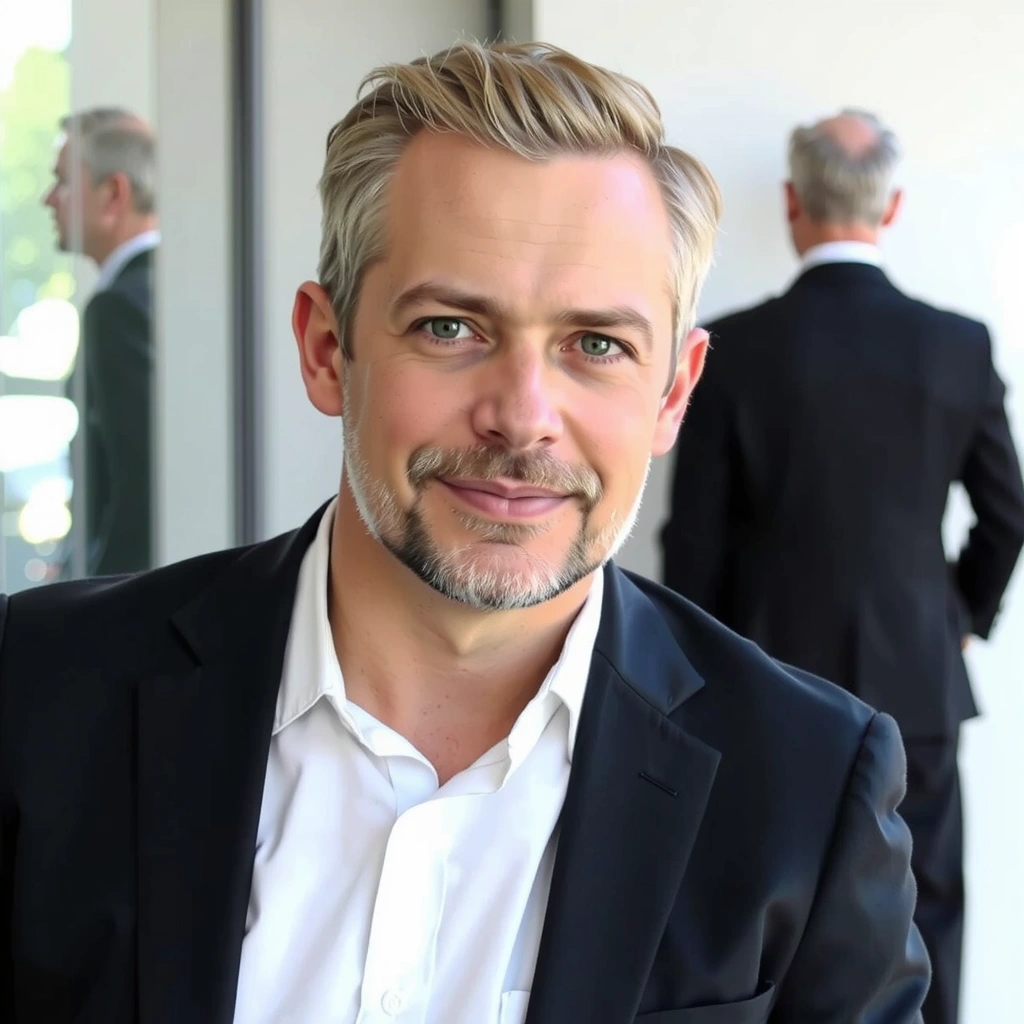 Ritratto professionale di un giornalista esperto